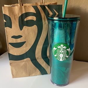 New Holiday Starbucks Teal tumbler Christmas